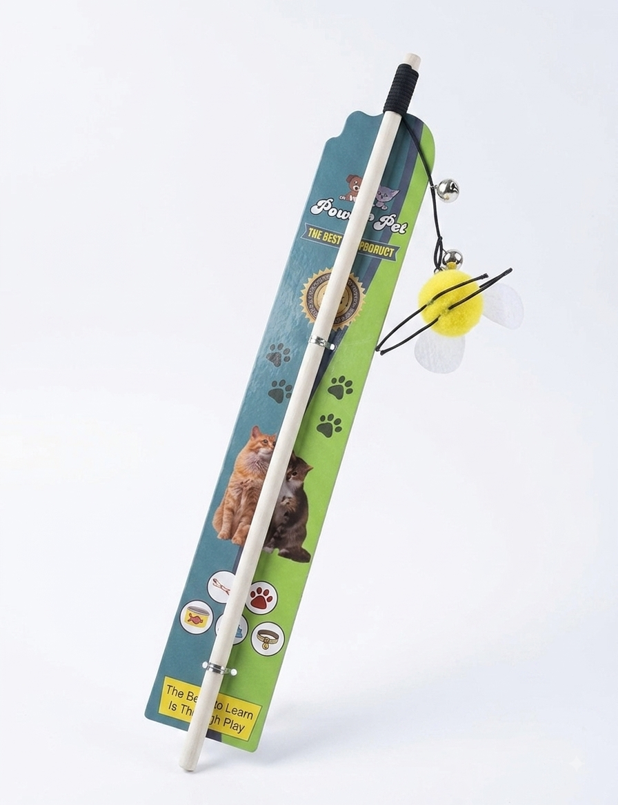 Buzzy Bee Cat Teaser Stick