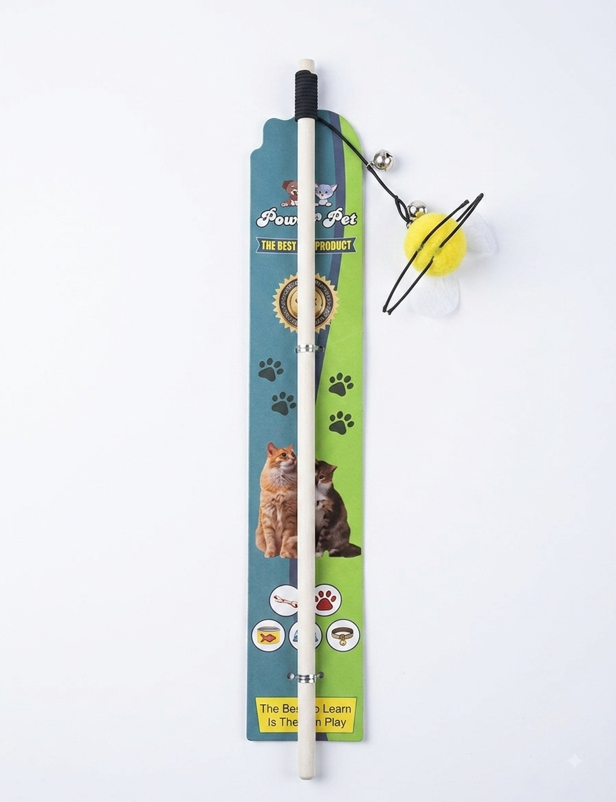 Buzzy Bee Cat Teaser Stick