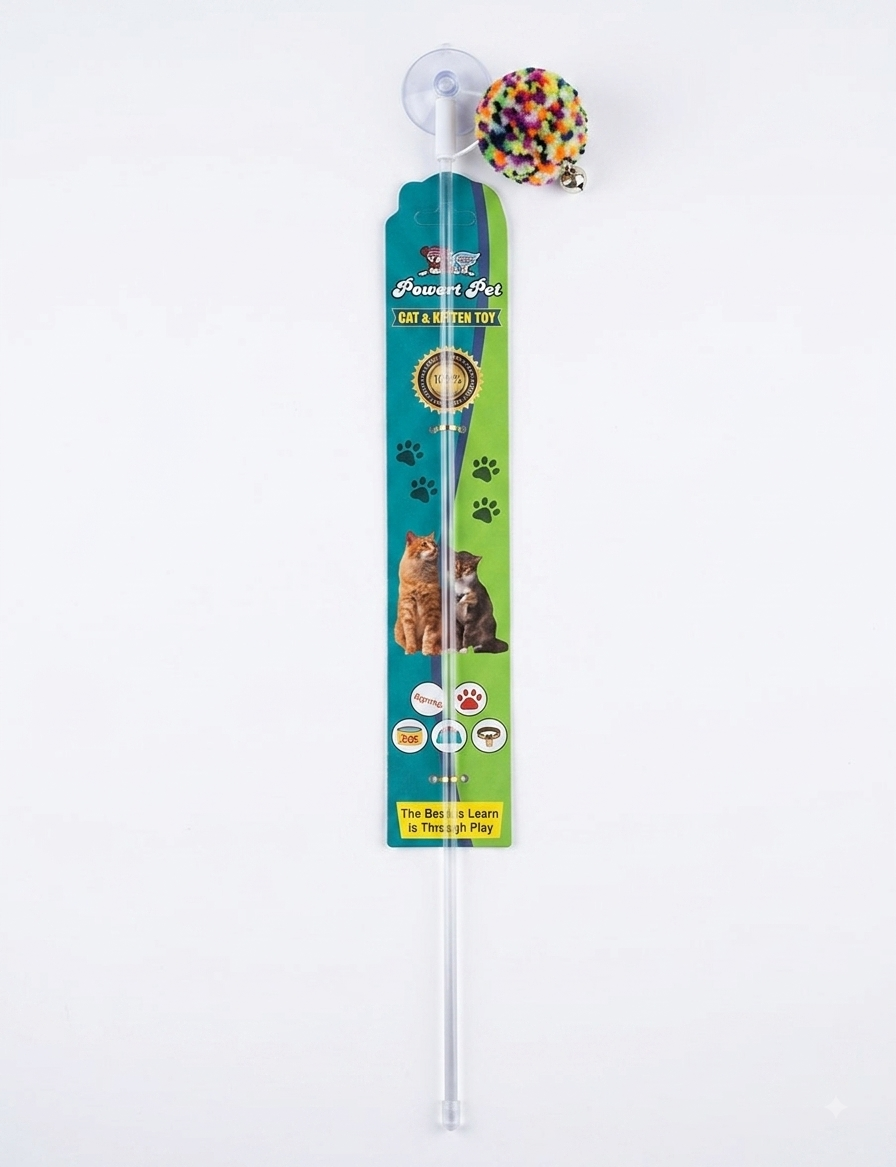 Pom-Pom Cat Teaser Stick