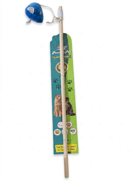 Soft Fur Mouse Cat Teaser Stick