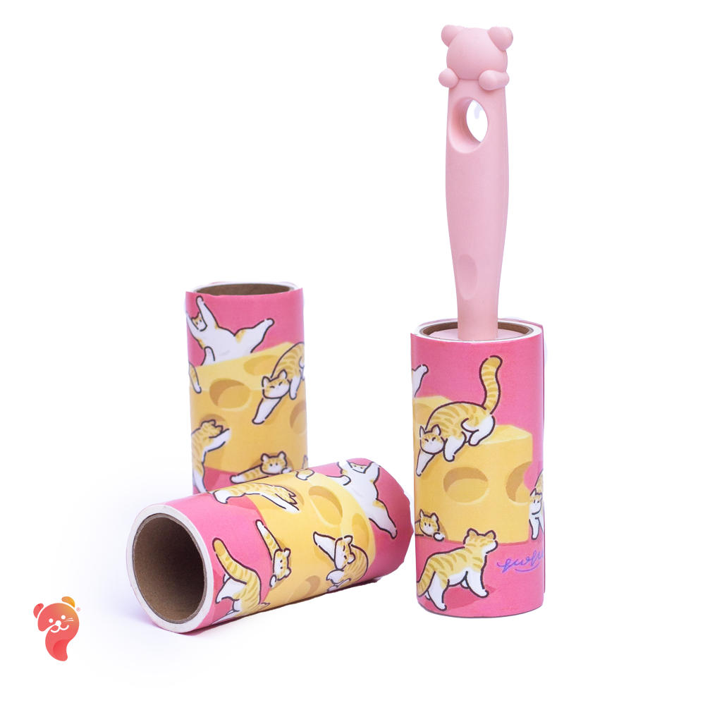 Sticky Pet Hair Removal Roller - 3 Rolls, 10 Leaves Each