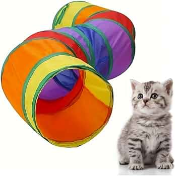 Rainbow Play Curve Tunnel for Cats