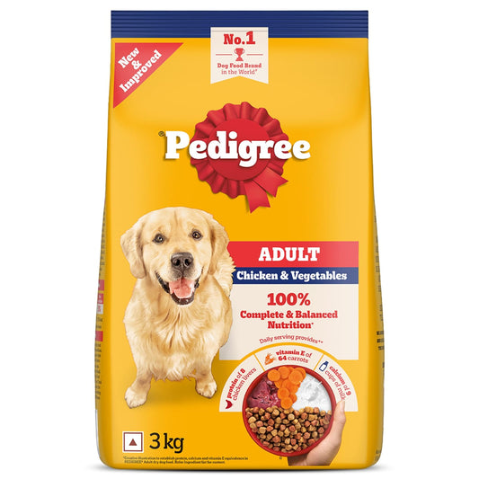Pedigree Adult Dry Dog Food – Chicken & Vegetables (3kg)