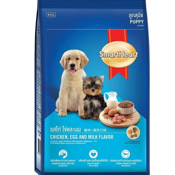 Smart Heart Puppy Chicken, Egg & Milk Flavor Dog Dry Food 2.7 kg